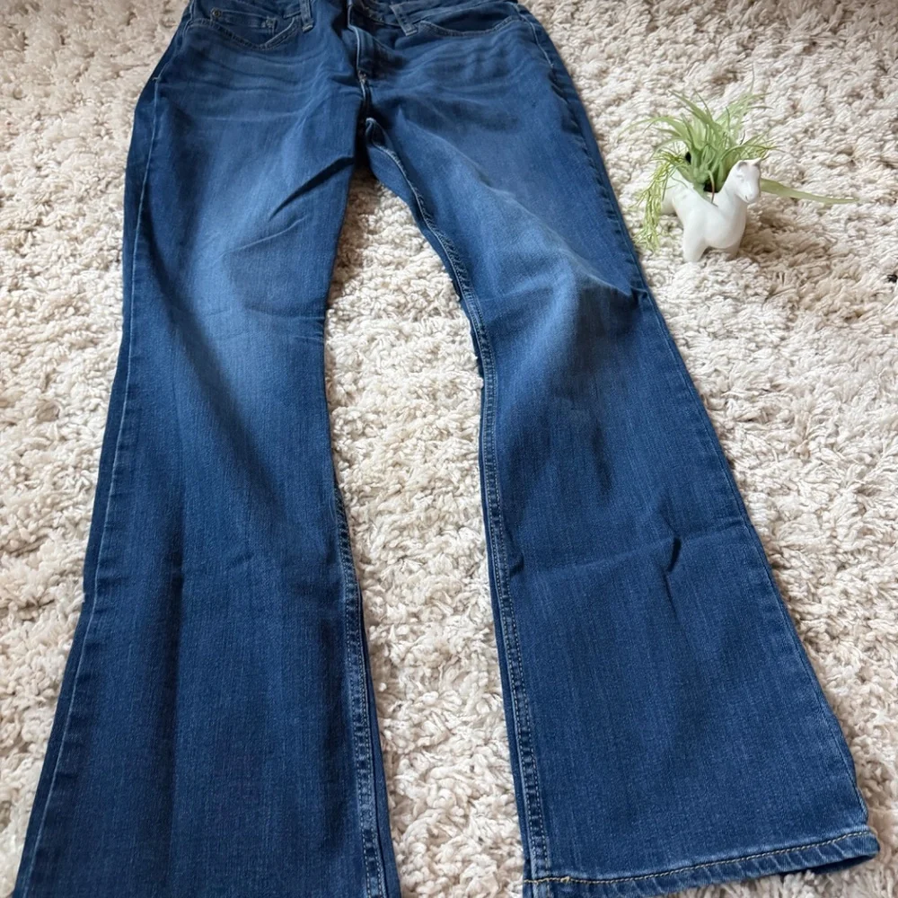 Lee Classic women’s dark Blue Flare boot cut super cute denim Jeans your style w - Picture 4 of 7